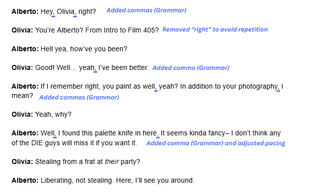 Editing Example After